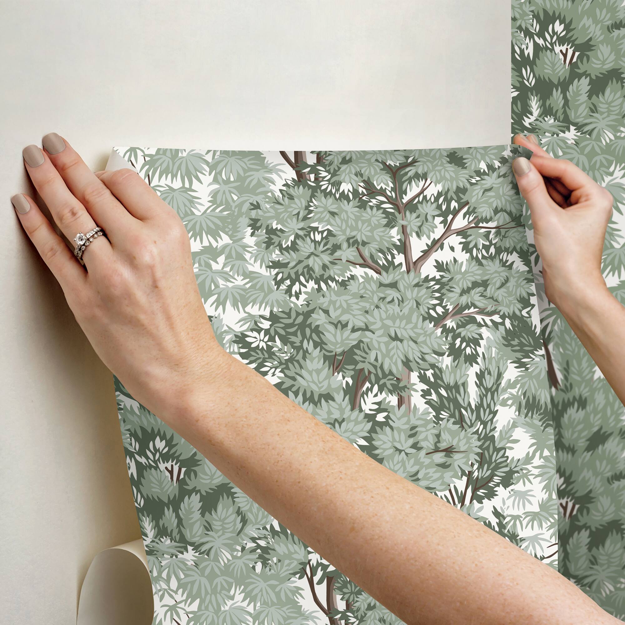 RoomMates Ardian Green Peel & Stick Wallpaper
